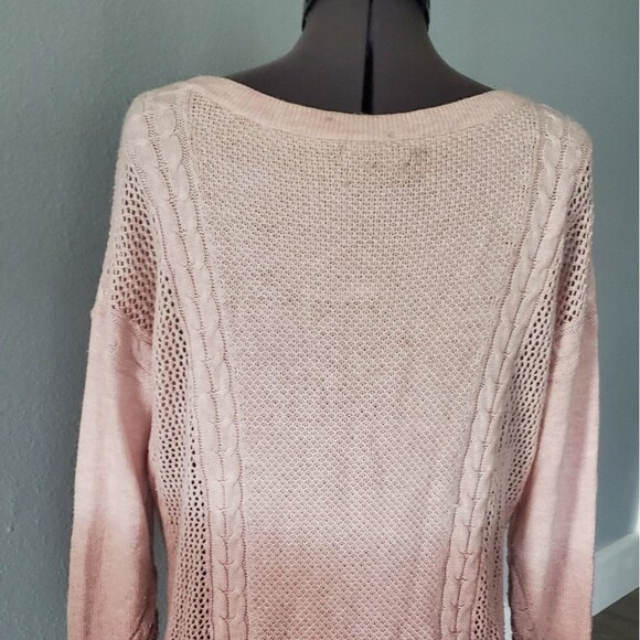 American Eagle Outfitters Sweater Women's Small Pink Ombre Split Hem Boho - Picture 5 of 7